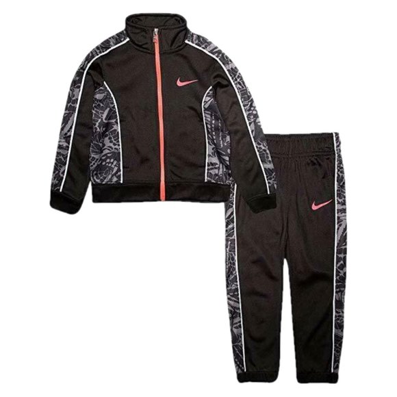 Nike 2pc Swoosh Jacket W/ Jogger Pants BLACK-PINK